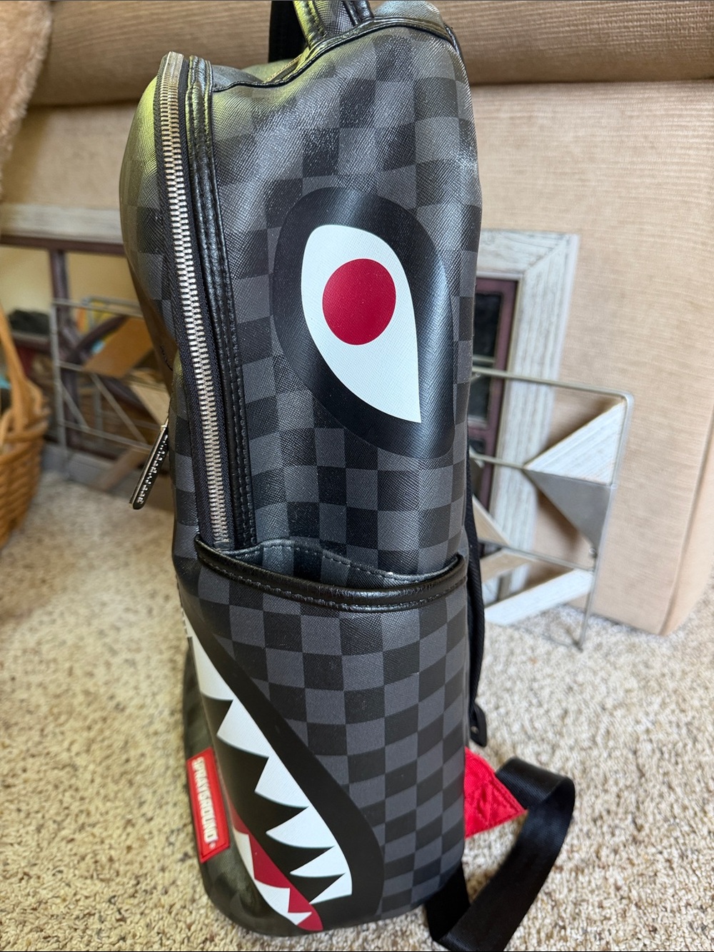 SPRAYGROUND CHECKERED SHARK IN PARIS BACKPACK - Picture 2 of 10